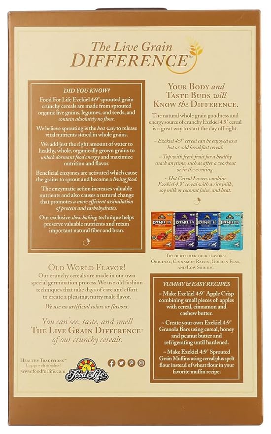 FOOD FOR LIFE CEREAL EZKL ALMOND ORG 16 OZ PK- 6