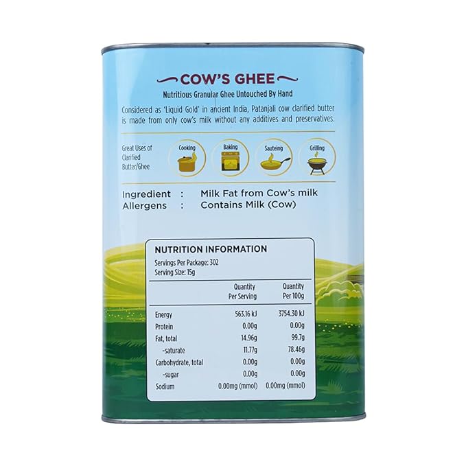 Patanjali Cow Ghee 4.53 kg / 9.98 lb