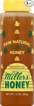 Miller's Pure Honey Clover Spread 12oz Bottle (Pack of 3)