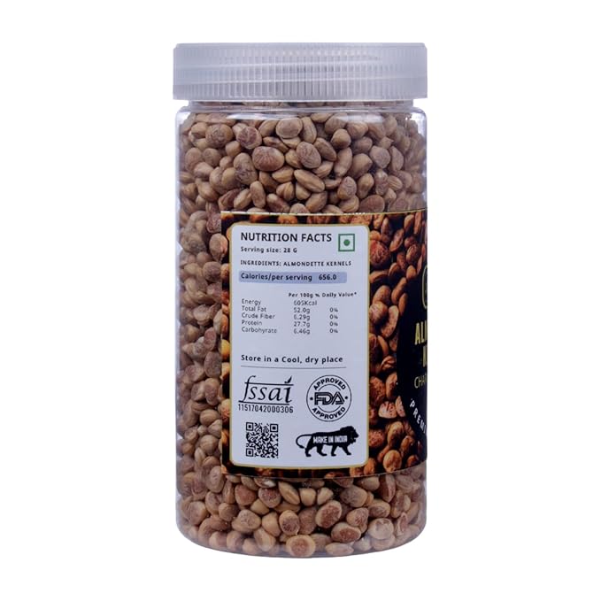 Organic Almondette Kernels (Chironji Seeds) Charoli Seeds - Rich In Nutrients Source Of Protein Fibers And Essential Minerals - Ideal For Garnishing Baking (200 gm)