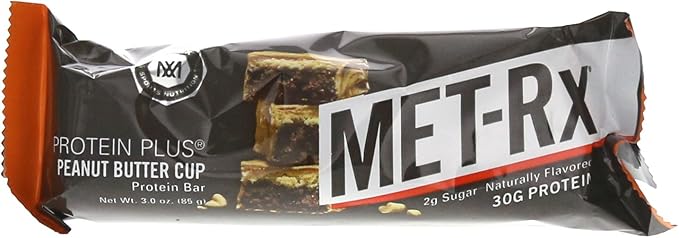 MET-Rx Protein Plus Bar Great as Healthy Meal Replacement Snack and Help Support Energy Gluten Free Peanut Butter Cup With Vitamin A Vitamin C and Zinc to Support Immune Health 85 g9 Count