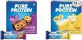 Pure Protein Bars High Protein Nutritious Snacks Chewy Chocolate Chip &amp Lemon Cake Flavors 20g Protein 1.76oz Pack of 12