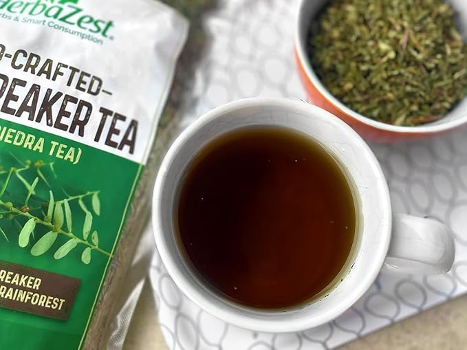 HerbaZest Stonebreaker Tea –10oz – (Chanca Piedra Tea) – Amazon-Sourced Wild-Crafted Loose Leaves &amp Stems with a Naturally Mild Flavor
