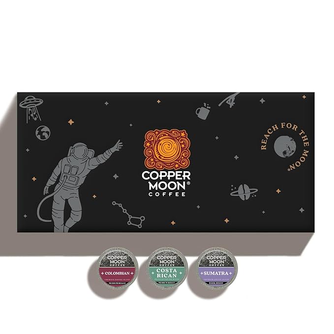 Copper Moon Single Serve Coffee Pods For Keurig K-Cup Brewers Variety Pack (Colombian Costa Rican Sumatra) 60 Count