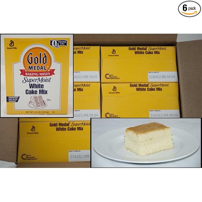 Supermoist White Cake Mixes 6 Case 4.5 Pound