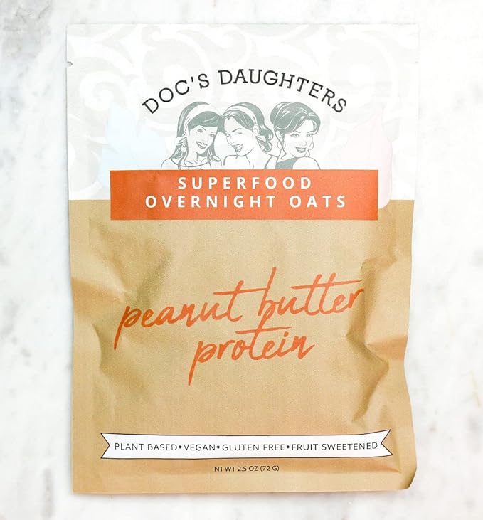 Doc's Daughters Superfood Overnight Oats - Peanut Butter Protein (6 Pack)
