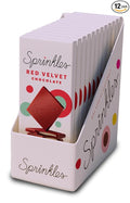 Sprinkles Chocolate Bar Inspired by our Iconic Cupcake Flavors 2.8oz Bars Chocolate Snack Naturally Flavored Frosting Filled (12 Count Red Velvet)