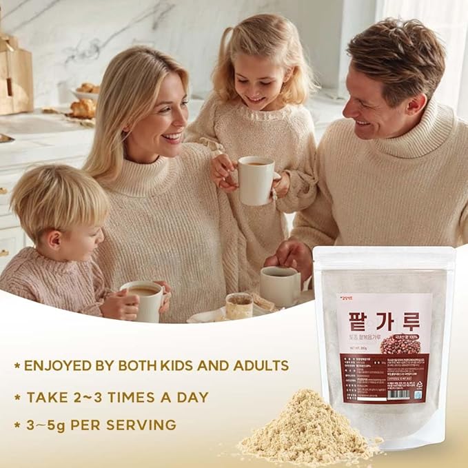 Roasted Korean Red Bean Powder – 100% Toasted Adzuki Beans from Korea Finely Ground No Additives Plant-Based Ingredient for Smoothies Desserts Cooking 볶은팥가루 (10.6 oz (300g) Roasted Red Bean)