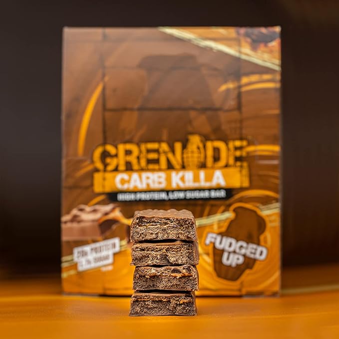 Grenade Carb Killa High Protein and Low Sugar Candy Bar Fudged Up 60 g 12 Count(Pack of 1)