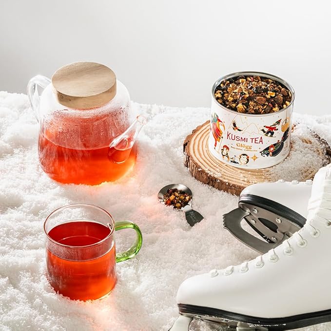 Kusmi Tea - Glögg Christmas Tea - Blend of Organic Hibiscus Fruits and Spices - Box of 423 oz Loose Leaf Tea - Limited Christmas Edition (Winter Sports)