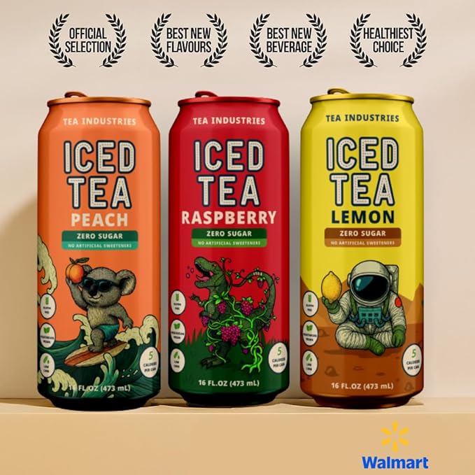 Green Tea with Peach Iced Tea – Sugar Free Low Calorie Antioxidant Drink Fruity Flavor 16oz Cans (12-Pack)