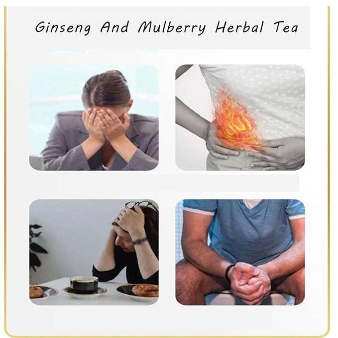 Panax &amp Mulberry Herbal Tea Ginseng &amp Mulberry Herbal Tea Kidney Teas Formula Treasure Kidney Cleanse and Wolfberry For Women &amp Men (30bag)