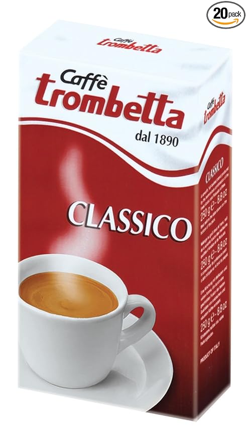 Trombetta Grinded Coffee Gusto Classico 8.5 Ounce (Pack of 20)