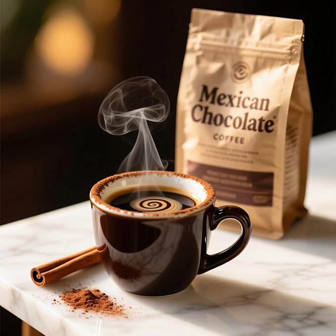 Absolutely Amazing Mexican Chocolate Coffee – Premium Ground Coffee Blend Infused with Rich Cocoa Chocolate and Warm Traditional Mexican Spices for a Smooth Bold Aromatic Brew