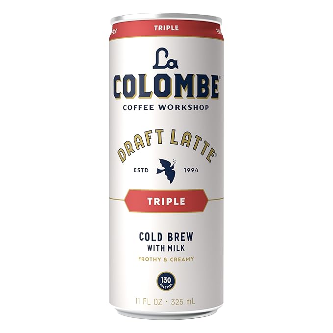 La Colombe CoffeeTriple Draft Latte11 fl oz CansCoffeehouse Quality Cold BrewSpecialty Grade Coffee BeansReady-to-Drink On-the-Go(Pack of 24)