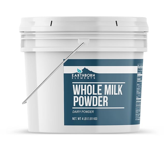 Earthborn Elements Whole Milk Powder 1 Gallon Light Sweet Taste Bulk Size (64 Ounce)