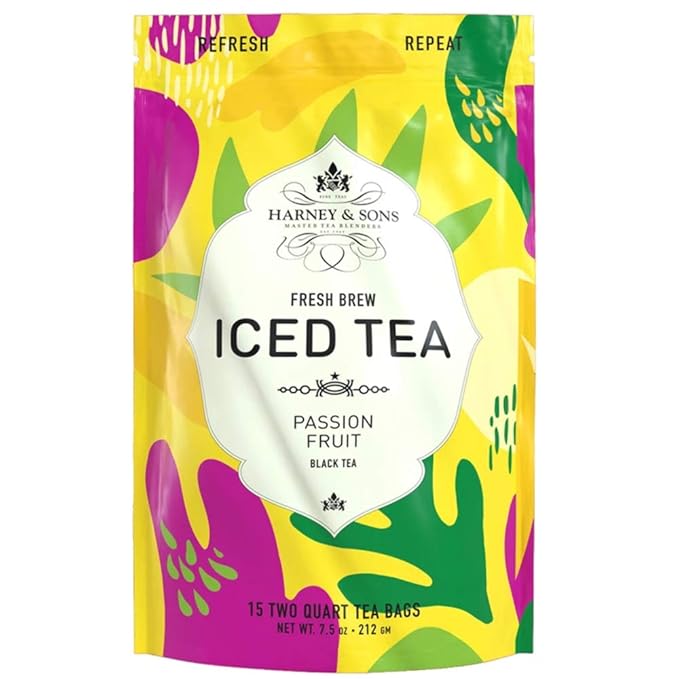 Harney &amp Sons Passion Fruit Iced Tea Fresh Brew 15 Count Brews 30 quarts