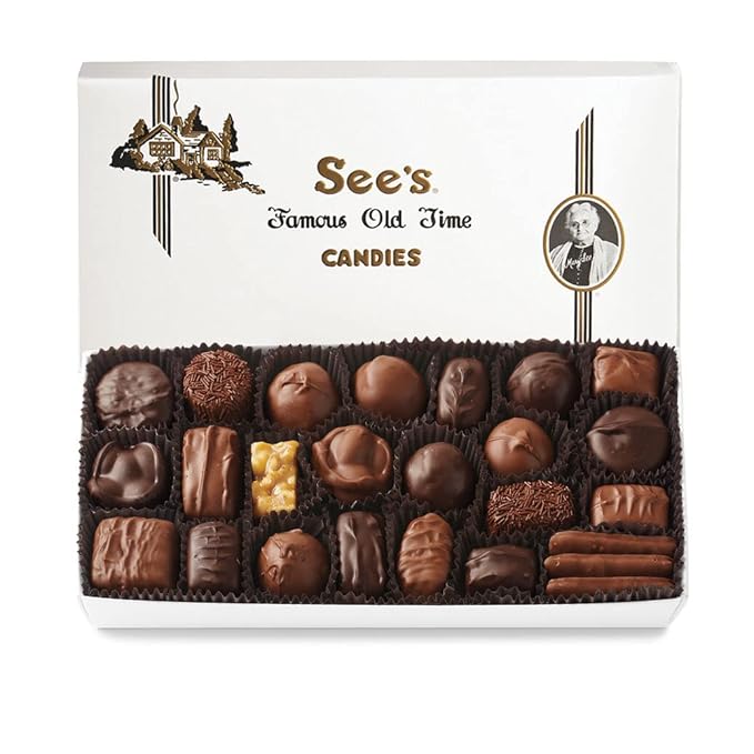 See's Candies Assorted Chocolates (2 Pound (Pack of 1) White Gift Wrap)