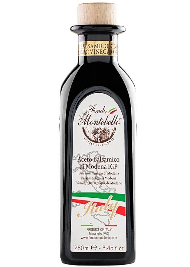 Balsamic Vinegar of Modena 8.45 fl.oz. (250ml) IGP-Certified Dense Balsamic Vinegar with a Bold Sweet-and-Sour Taste - Product from Italy