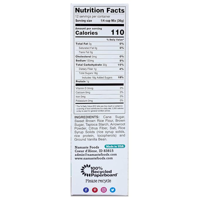 Namaste Foods Gluten Free Blondie Mix 15 oz. Pack of 6