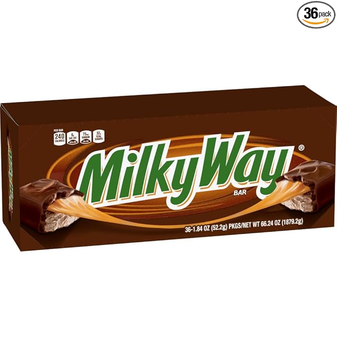 MilkyWay Candy Milk Chocolate Bars Bulk Pack Full Size 1.84 oz Pack of 36)
