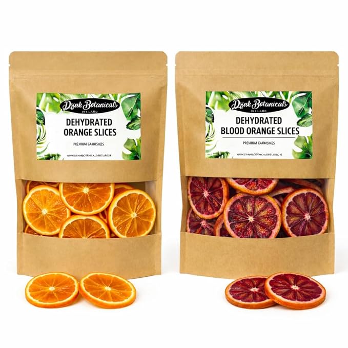 Dried Orange Slices (100G) &amp Dried Blood Orange Slices (100G) Combo Pack for Cocktails Drinks Baking &amp Desserts