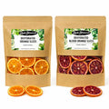 Dried Orange Slices (100G) &amp Dried Blood Orange Slices (100G) Combo Pack for Cocktails Drinks Baking &amp Desserts