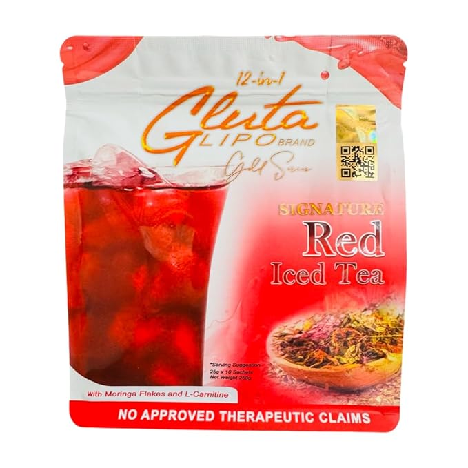 12-in-1 Glutalipo Gold Series Red Iced Tea 10 Sachets