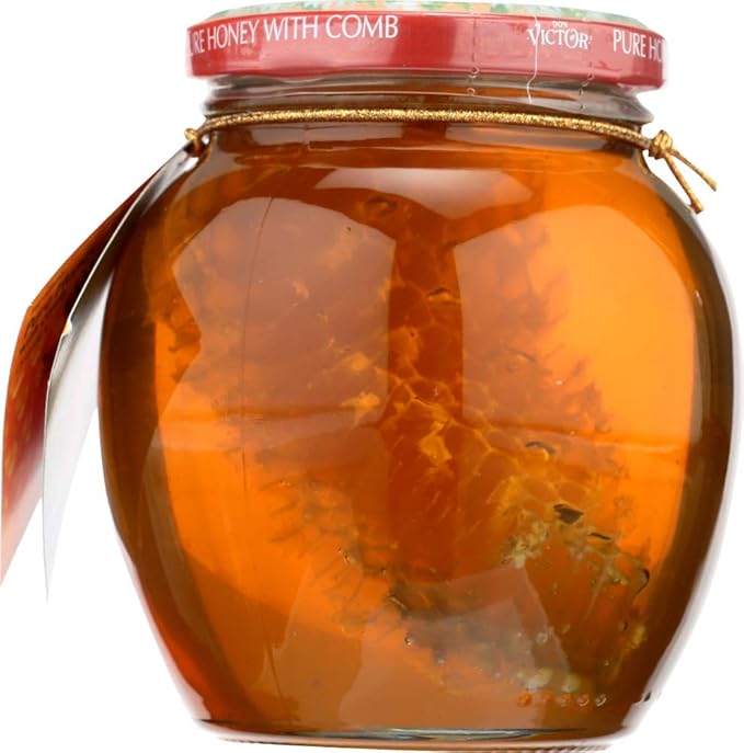 Don Victor Orange Blossom Comb Honey Globe Jar 16 Ounce (5 PACK)