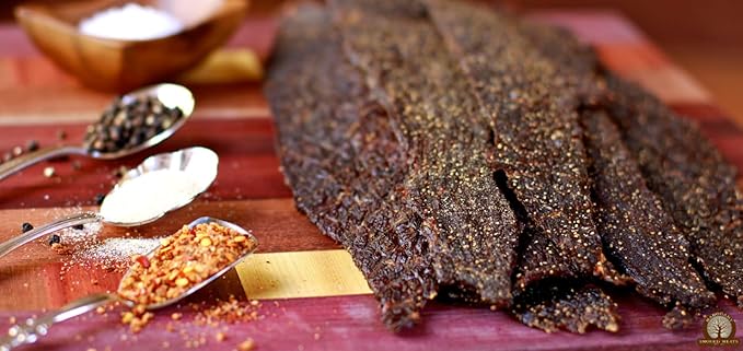 Mahogany Smoked Meats: Peppered Buffalo Jerky - 8oz