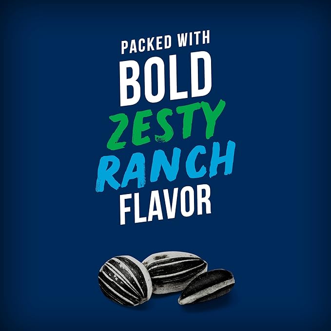 BIGS Sunflower Seeds Hidden Valley Zesty Ranch Flavor Easter Basket Stuffer for Sports Fans 5.35 oz. (Pack of 12)