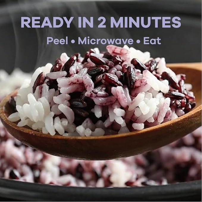 OTOKI Korean Sprouted Black Rice Antioxidant-Rich Purple Rice Bowls Gluten-Free &amp Vegan Ready in 2 Minutes 7.41 oz (Pack of 12)
