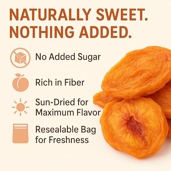 Anna and Sarah Dried Fancy Peaches in Resealable Bag 2 Lbs