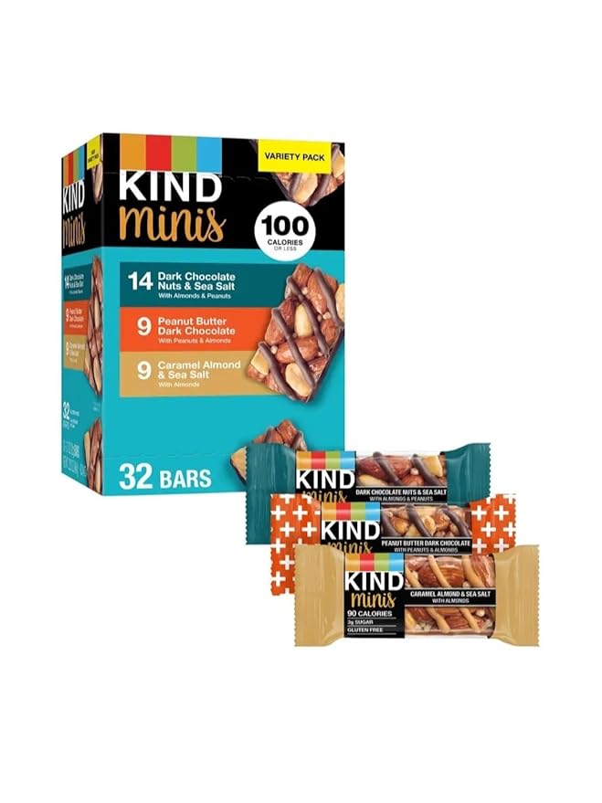 KIND Snacks Mini Nut Bars Variety Pack 32 Count