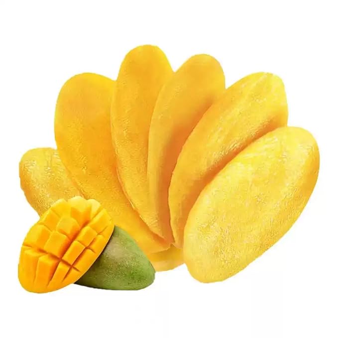 Dried Mango Slices Naturally Ripened Mangos Dried Fruits Delicious Texture Soft &amp Juicy Low Sugar Added Dried Mango Natural Fruit Snack Ideal for On-the-Go Yogurt Cake Decorating(17.6oz)