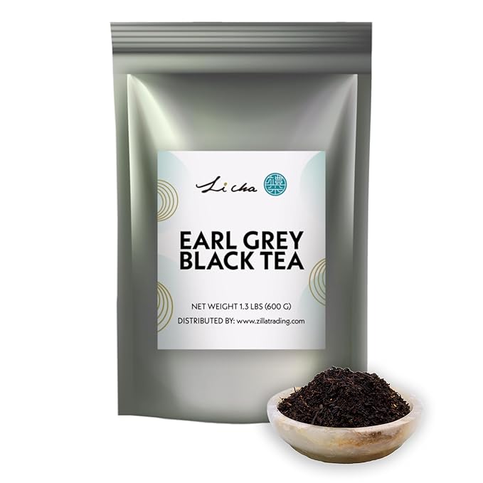 Li Cha Earl Grey Black Loose Leaf Tea (600g/1.3lb Bag) | Premium Taiwanese Hand-Picked Tea for Bubble Milk Tea &amp Beverages