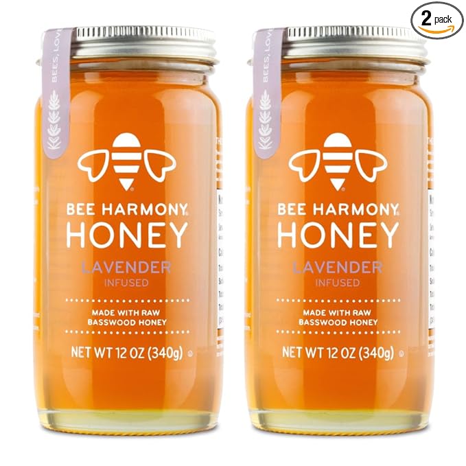 Bee Harmony Lavender Infused Honey 12 OZ Each Pack of 2