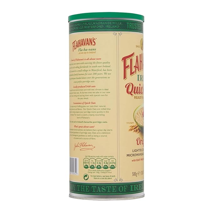 Flahavan's Microwaveable Quick Oats Ireland Pack of 2 500 g
