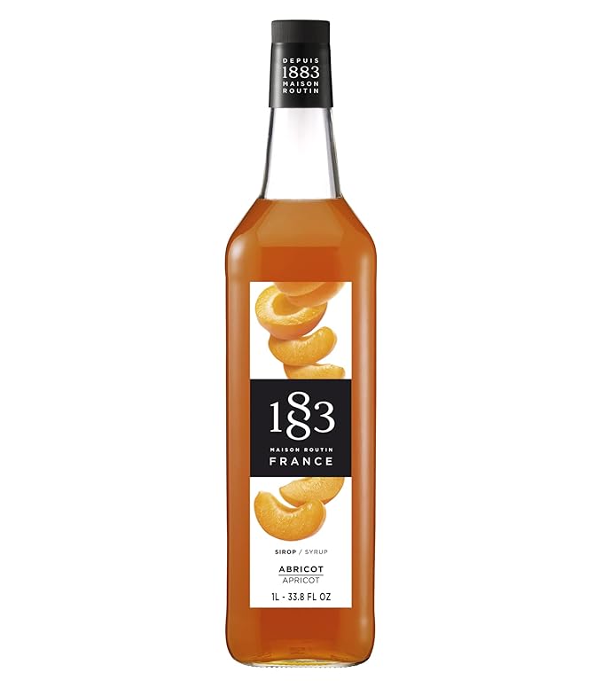 1883 Apricot Syrup for Drinks Made in France 1 Liter Glass Bottle