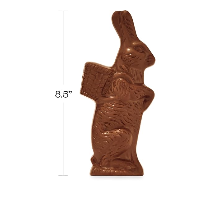 See's Candies Easter Tall Milk Chocolate Bunny - Premium Easter Basket Treat Large Hollow Milk Chocolate Rabbit 10 oz