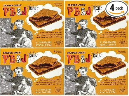 Trader Joe's Gluten Free PB&ampJ Bars (Pack of 4)