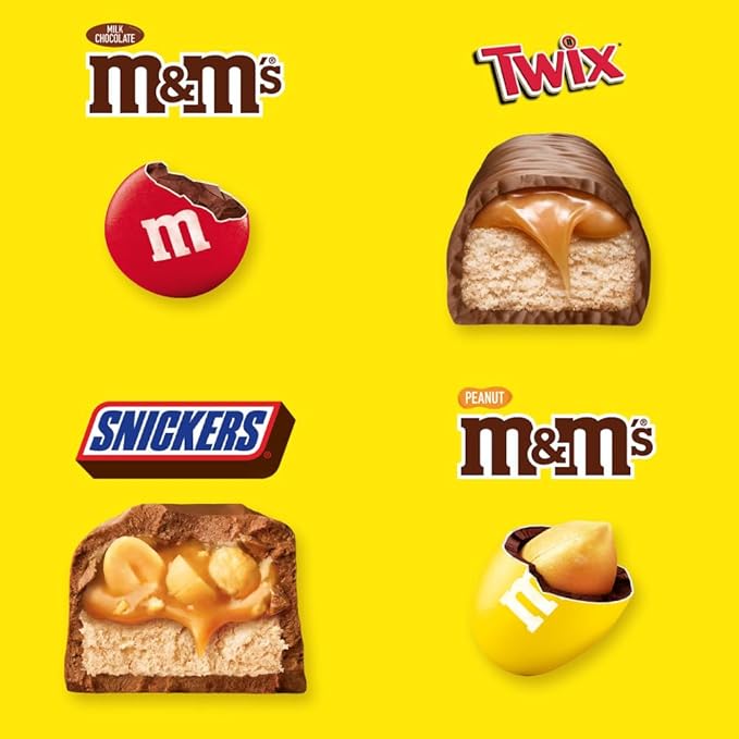 SNICKERS M&ampM'S &amp TWIX Fun Size Chocolate Candy Variety Mix 31.18-Ounce 55 Piece Bag