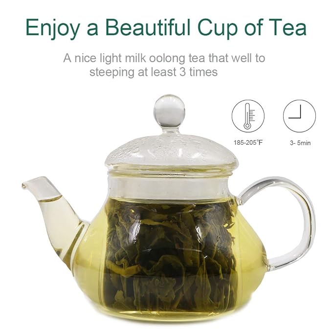 FullChea Milk Oolong Tea - Loose Leaf - Taiwan High Mountain Jin Xuan - Naturally Milky &amp Silky - 8oz / 226g