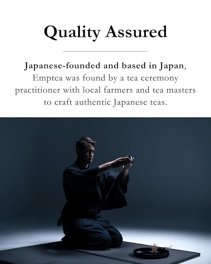 Emptea Asamushi Sencha Loose Leaf Japanese Green Tea (Organic) - Light Steamed First Harvest Floral &amp Aromatic Authentic Sencha Tea Blend from Japan 2.82oz (80g)