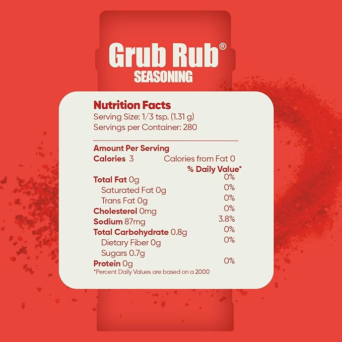 Grub Rub BBQ Blend – Award-Winning Seasoning Family Recipe For Smoking &amp Grilling Moist Tender Juicy Meats - Pork Steak Brisket Seafood Veggies &amp More 13 Ounce (Pack of 1)