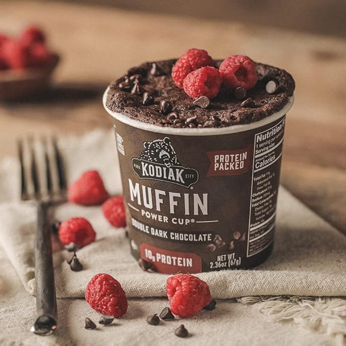 Kodiak Cakes Minute Muffins Double Dark Chocolate 2.36 Ounce (Pack of 12) (Packaging May Vary)