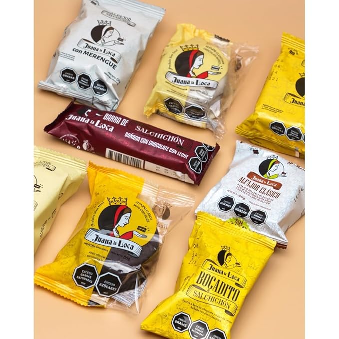 Juana La Loca Bocaditos Dark Chocolate Salchichón Bites – Uruguayan Chocolate Candy Filled with Dulce de Leche 40 g / 1.41 Oz Each (Box of 10)