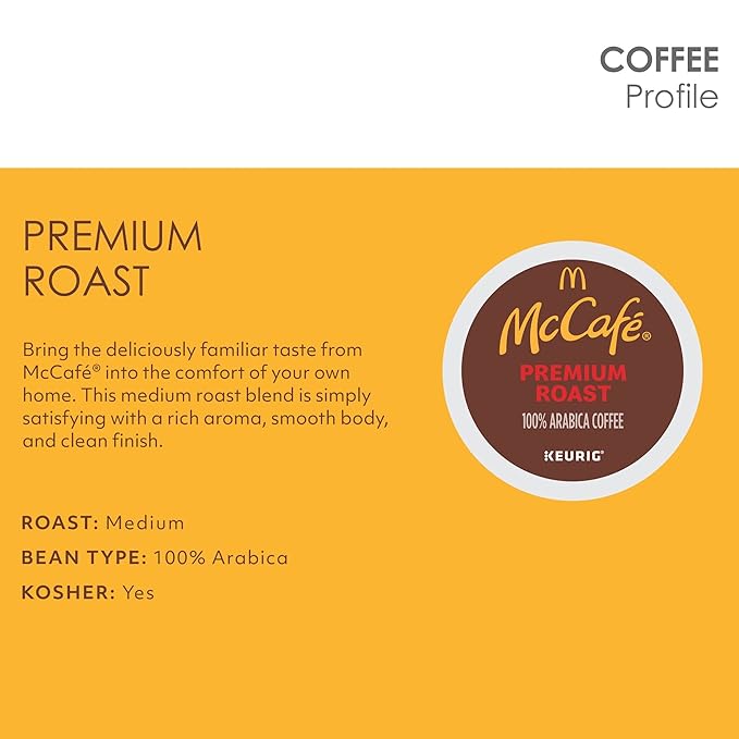 McCafe Single-Serve Pods Premium Roast Classic Box Of 24 Pods Case Of 4 Boxes