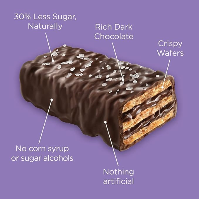 Little Secrets Dark Chocolate Crispy Wafers | 60 Minis | Made in Europe | Nothing Artificial &amp No Sugar Alcohols | Sustainable Cocoa | 1.4 Ounce (Pack of 12)