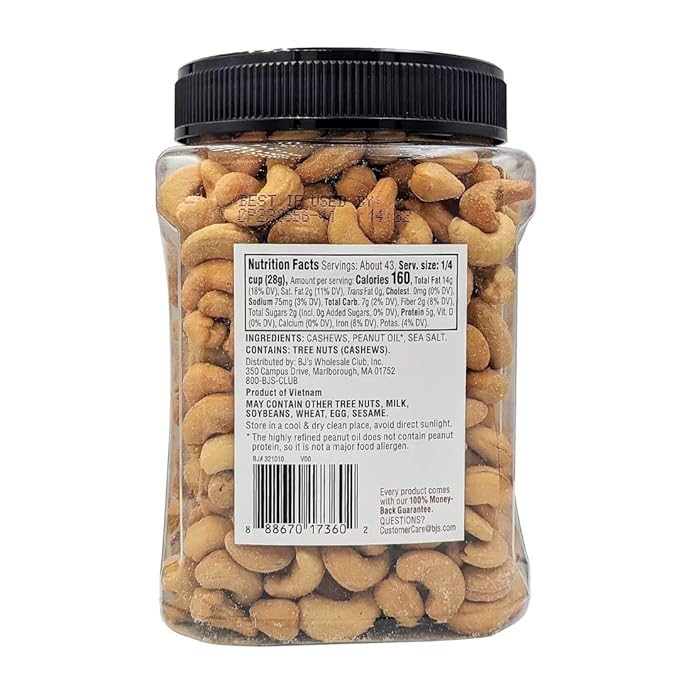 Whole Fancy Cashews Roasted &amp Salted 42 Ounces (2 Pack)